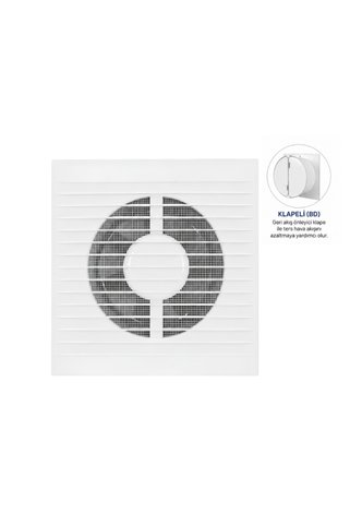 Venteurope Refined 150 BD – 15 cm Klapeli Banyo ve Tuvalet Havalandırma Aspiratör Fanı
