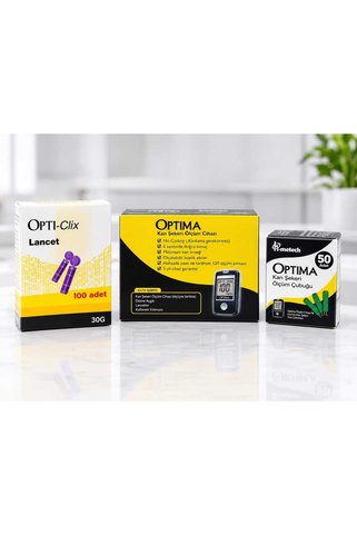 Optima ŞEKER ÖLÇÜM CİHAZI/ LANSET/ ÇUBUK (SET)