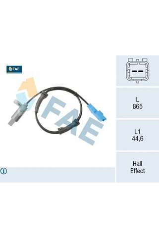 FAE Abs devir sensörü arka peugeot p206 09/02>03/07 4545.A3/ 9640921980