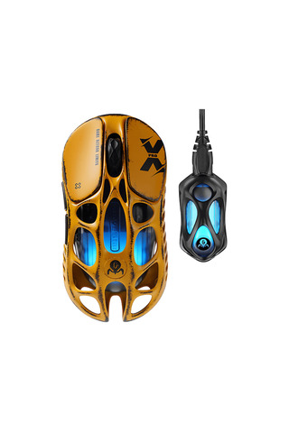 Gravastar Mercury XPro RGB 32K DPI Optik 8K Dongle Kablosuz Gaming Mouse Battle Worn Yellow