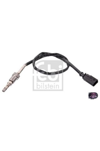 FEBI BILSTEIN 100803 Egzoz Sıcaklık Sensörü 2 Kutuplu Siyah Crafter 1216 T5 10>11 CAAC CAAE 03L906088FB