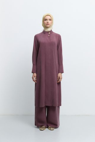 Tuğba %100 Lyocell Yan Cepli Rahat Pantolon - Bordo