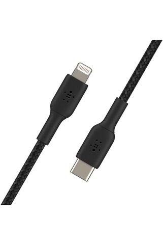 KHİ-ZAİ Örgülü USB-C - Lightning Kablosu (Hızlı Şarj Kablosu) Hızlı Şarj MFi Sertifikalı USB-C Kablosu (1m,