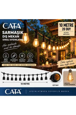 Cata Sarmaşık Dış Mekan Sıralı Aydınlatma Kablosu