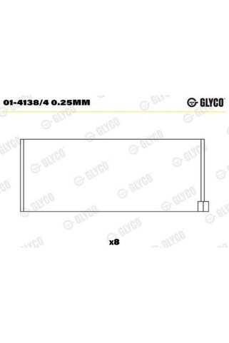 GLYCO 0141384025 Kol Yatak 025 Mgn Clio Lgn K4m K4j K7m 01 6001543016