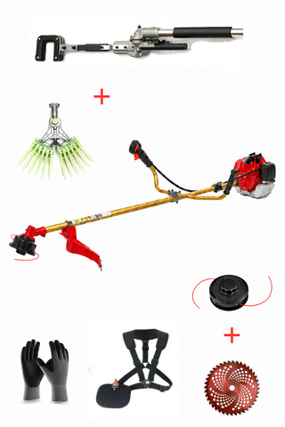 ÖM-KA Royal Benzinli Yan Tırpan + Kancalı & Tırnaklı Silkeleme Hasat Aparatı 52 CC 4.6 HP
