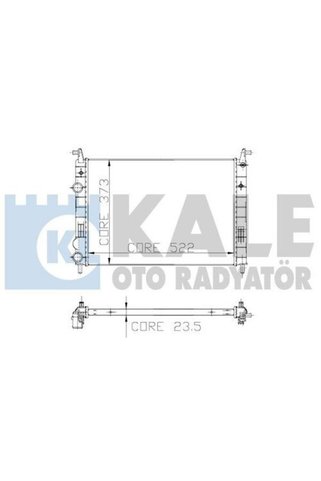KALE 0132291AB Motor Radyatörü Albea Siena Maxi 1.6 Klimalı 1 Sıra ALB Sistem 522×373×23.5 20917577