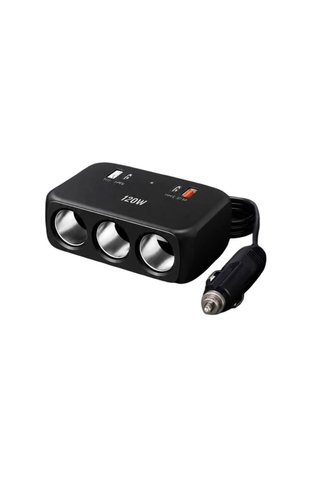 Leonpro Araç Şarj Cihazı 3 port Çakmaklık çoklayıcı usb+type c hızlı şarj 120w