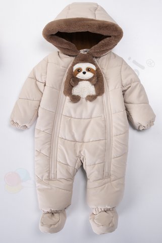 Bebek Vadisi Panda İçi Peluş Patikli Kar Kapüşonlu Kışlık Kız Erkek Bebek Astronot Tulum Kozmonot Mont Çocuk