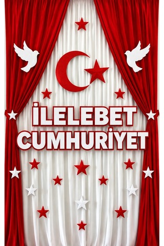 PROMISEBACKDROP2 250x200 cm Ek Dikişli, 29 Ekim, İlelebet Cumhuriyet, Okul Etkinlik Kumaş Fon