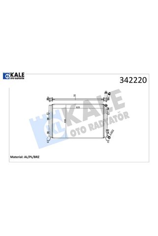 KALE RADYATÖR Radyatör vw caddy ııı-eos-golf plus-golf v-vı-jetta ııı-jetta ıv-passat-scırocco-touran al-pl-brz