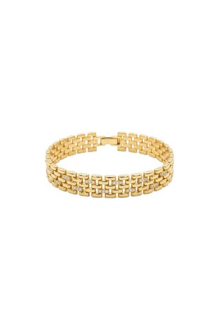 Charmist Timeless Collection Zirkon Taşlı Çelik Üzeri Altın Kaplama Örgü Link Bileklik