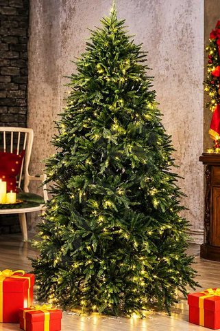 BeySüS Yılbaşı Çam Ağacı Kendinden Işıklı Lüks Seri 180 cm 1524 Dal Gravia 429
