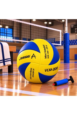 muonsports Çocuk Genç Yetişkinlere Özel Minik 215 Gr Yapıştırma Soft Nubuk Pompa Hediyeli Mini Voleybol Topu