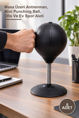 Yenilig 5 Adet Masa Üstü Yumruk Topu – Masa Üzeri Antrenman, Mini Punching Ball, Ofis Ve Ev Spor Aleti