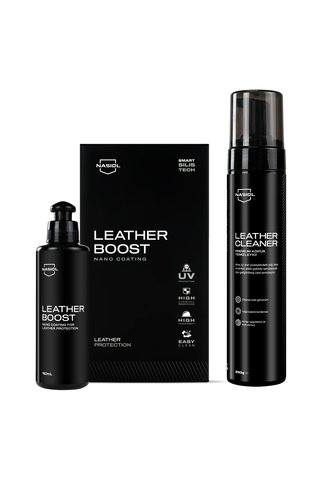 Nasiol -SET 10-Leatherboost Deri Yüzey Nano Kaplama ve Leathercleaner Deri Temizleme Seti-Deri Bakımı