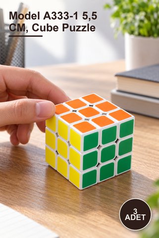 Yenilig 3 Adet Küp Yapboz – Model A333-1 5,5 CM, Cube Puzzle