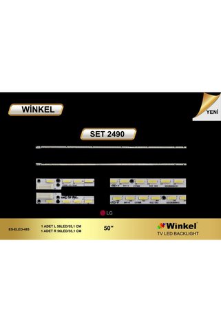 Winkel 50CX700E 50CX700B50UH635V 50CX802B 50CX680B Uyumlu TV LED Bar Çubuğu 2'li