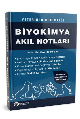 Güneş Tıp Kitabevleri Veteriner Hekimliği Biyokimya Akıl Notları