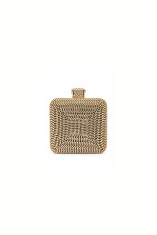 Mozto Noir Gold Renk Kristal Taş İşlemeli Clutch Çanta