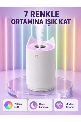 FMA Oda Nemlendirici LED Işıklı Ultrasonik Buhar Makinesi Aroma Difüzör