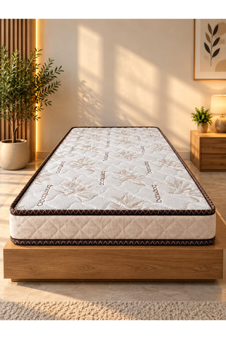 Nirvana Bedding Lüks Bamboo&Naturel Çift Taraflı Tek Kişilik Ortapedik Yatak.Öğrenci Yatağı.Yurt Yatağı.Yer Yatağı.Konforlu Yatak