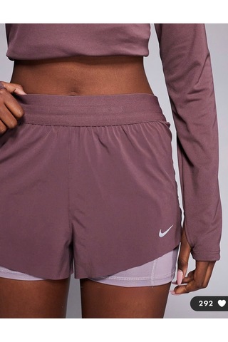 Nike Swift Dri-Fit Mid-Rise 2in1 Kadın Mor Koşu Şort REDSPORT