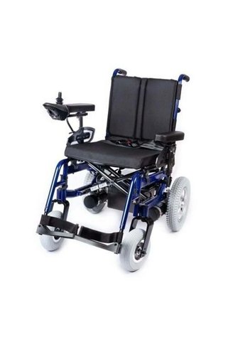 MEDİKALCİM Akülü Sandalye Lacivert | 340W Motor, Yatar Sırt, Katlanır Alüminyum Şase, 130kg Allure