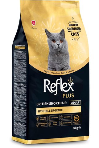 Reflex Plus British Shorthair Yetişkin Kedi Maması 8 kg