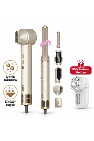 Sinbo Shd-1729 Shiny Gold Pro Compact Multi-styler 5in1 Saç Tiftik Makinesi hediye(Onerous)