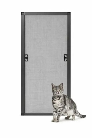 Hazır Sineklik Menteşeli Kapı KEDİ Sineklik Antrasit