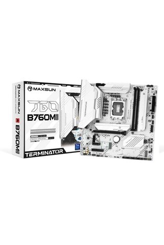 MAXSUN Terminator B760M GKD5 ICE LGA1700 DDR5 7600 Mhz M.2 HDMI mAtx Intel Anakart Beyaz