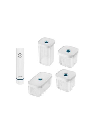 ZWILLING Fresh&Save CUBE Vakum Başlangıç Seti S/M 5-Parça Şeffaf-Akdeniz Mavisi