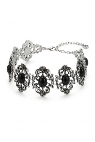 Capo by Aytaç Yamaç CAPO Woman Taşlı Choker – Antik Gümüş Kaplama Özel Tasarım