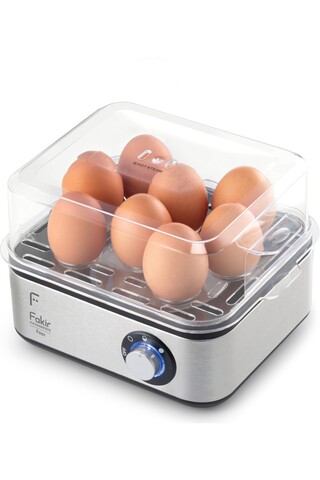 Fakir Eggy Master Yumurta Pişirici - 8 Yumurta Kapasitesi, 500 W Güç, Paslanmaz Çelik Gövde, Sert ve Yumuşak Pişirme Seçenekleri