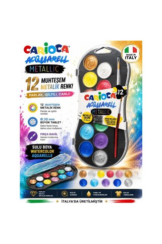 carioca Metalik Sulu Boya 12 Li