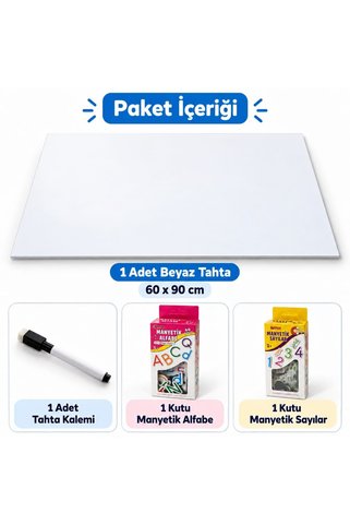 drn kids ve eğitim manyetik özellikli ,yapışkanlı, 66 parça alfabe, 51 parça sayılar, 1 adet kalem hediyesidir. 60*90cm silinebilir