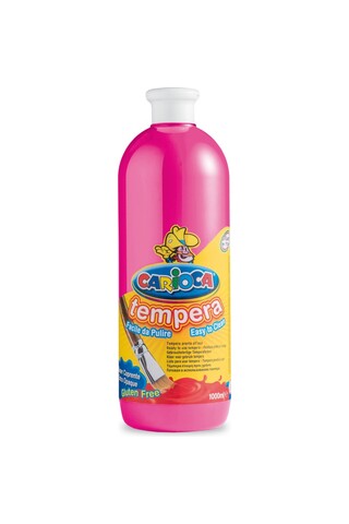 carioca Ko030-04_Tempera Boya (Süper Yıkanabilir) 1000 ml / Plastik Şişede - Koyu Kırmızı