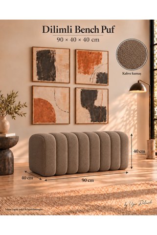 arge demo Ring Bench Çok Amaçlı Puf Bench (90x40x40 cm)