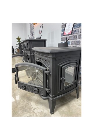 flamestove FİRE STOVE FRS-015YK 4 Camlı Yandan Kapaklı Döküm Şömine Soba