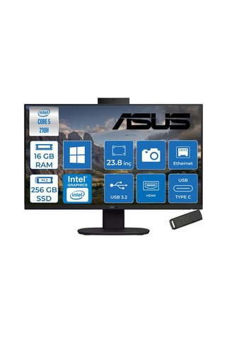 ASUS V440VAK Intel Core 5 210H 16GB 256GB SSD 23.8" W11PRO Siyah 24C58512B0DP01+ZETTAUSBBELLEK