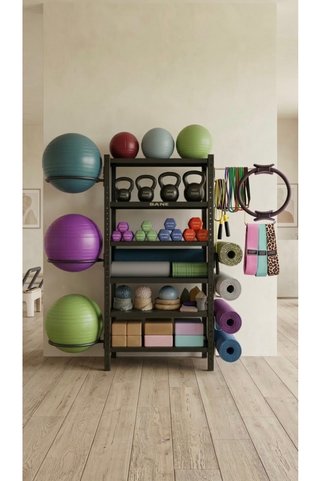Rane Fitness Equipment Büyük Pilates Topu Kettlebell Yoga Roller Direnç Bantları Dambıl Pilates Matları Ve Çok Daha Fazlası İçin Stand