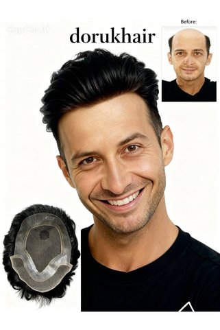 Doruk Hair ERKEK PROTEZ SAÇ ½100 GERÇEK SAÇ