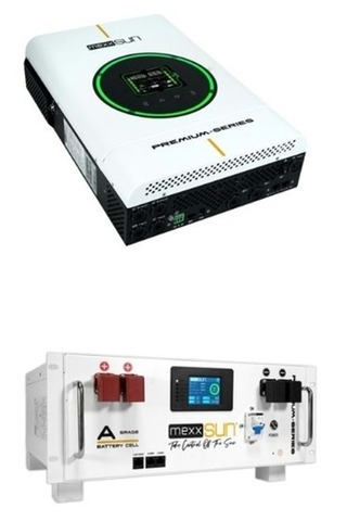 MEXXSUN Premium 6kW İnverter + 48V 100A Lityum Akü