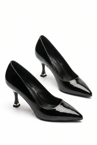 v.s.h velvet KADIN  Stiletto Rugan Arkası Kapalı Şık Kadın Stiletto