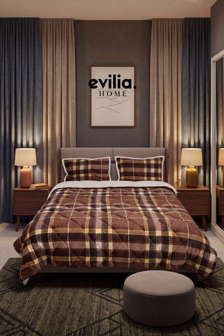 Merinos Comforter Seti Çift Kişilik Yorgan Lacivert
