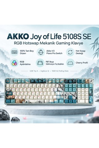 AKKO Joy of Life 5108S SE RGB Hotswap Mekanik Gaming Klavye