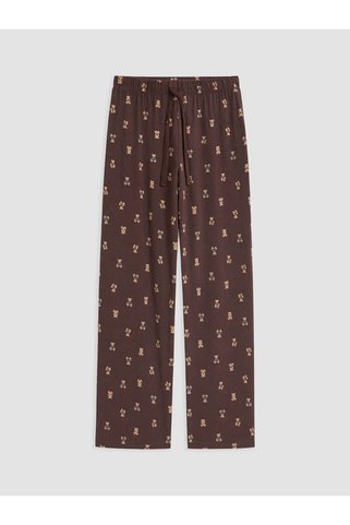 LC Waikiki Kahverengi Ayıcık Desenli Kadın Pijama Alt