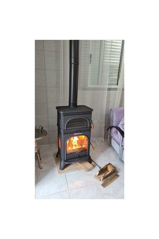 flamestove FİRE STOVE FRS-024 MODENA LÜX OVEN KUZİNELİ 3 TARAFI CAMLI KOMPLE PİK DÖKÜM ŞÖMİNE SOBA