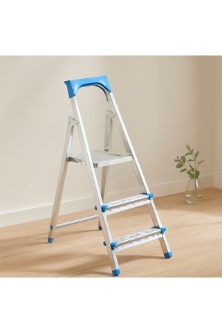 SUAR 2+1 Basamaklı Metal Merdiven 60 Cm - 120 Kg